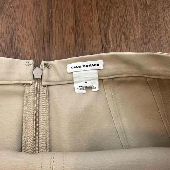 Club Monaco High-Waisted Beige Skirt Sz 6 - Picture 4 of 5